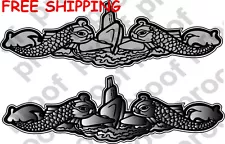 STICKER USN US NAVY SUBMARINE DOLPHINS BADGE