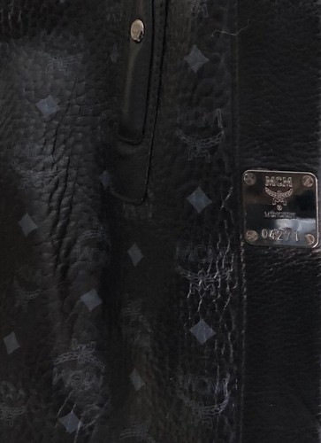 MCM Visetos Medium Liz Reversible Shopper Tote Black - Picture 11 of 11