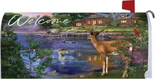 Deer Lake Cabin Magnetic Mailbox Cover