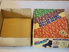 Vintage ROLLER DERBY Black Skates - Model U360 - Size 4 - Original Box ONLY 