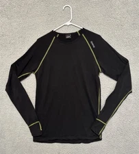 Ivanhoe of Sweeden Base Layer Shirt Men's Large Black Wool Long Slv Outdoor Golf