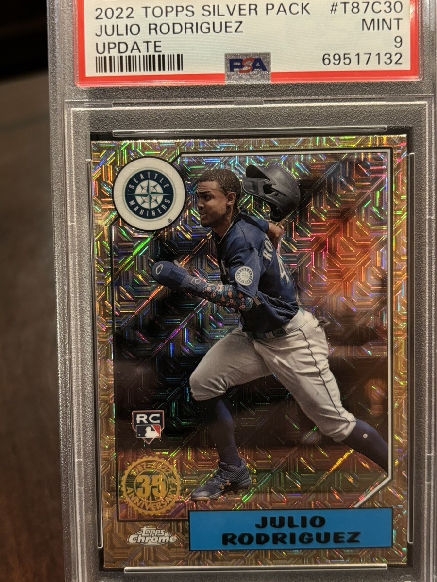 2022 Topps Update Julio Rodriguez Silver Pack RC Rookie Psa 9 