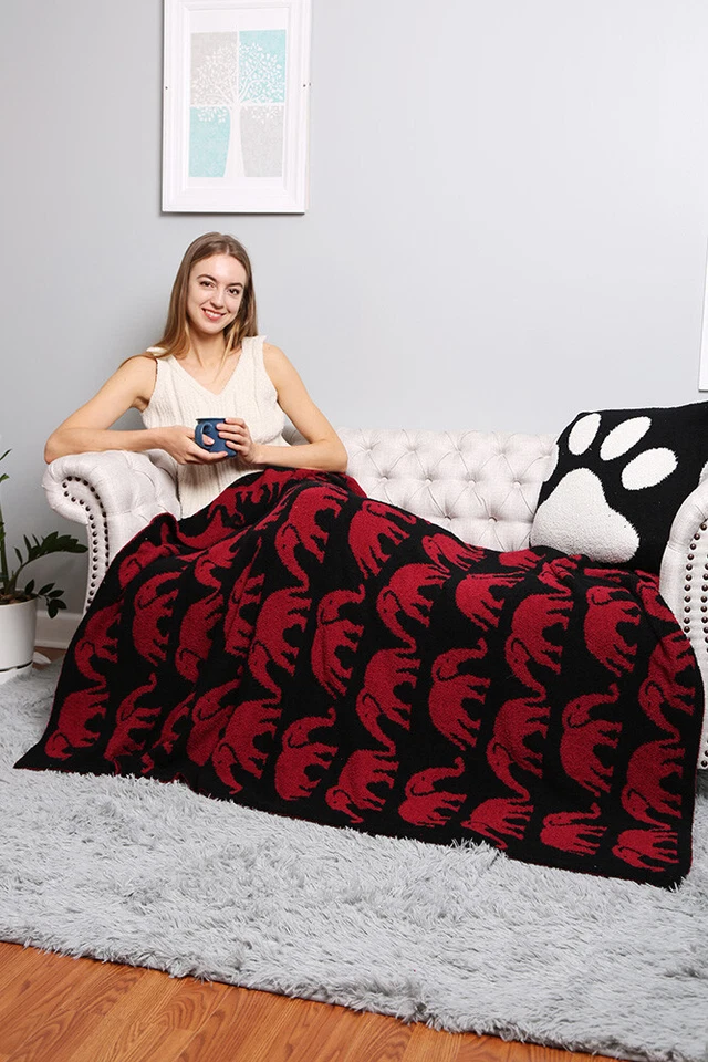 ScarvesMe Fleece Fuzzy Cozy Microfiber Soft Elephant Animal Throw Blanket - Image 2 of 4