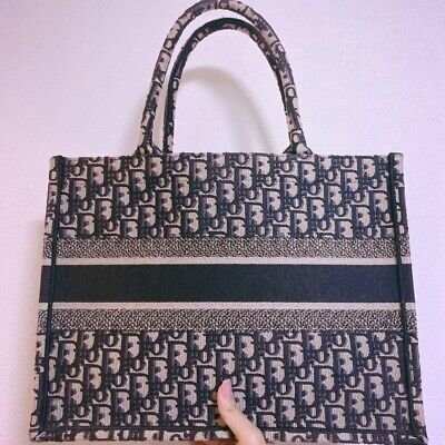 追跡【VINTAGE】Dior M1325CZBB Oblique Book ToteCrossbody Bag Auth DIOR/ChristianDior Dior Oblique Book Tote Sma Used Very