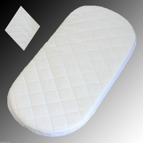 Soft Quilted Moses Basket and Crib Craddle Mattress Buy One Get One Free UK Made - Picture 3 of 14