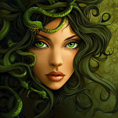 XXL 18X18 Autoaufkleber Medusa Comic  Aufkleber Wetterfester Vinyl Sticker