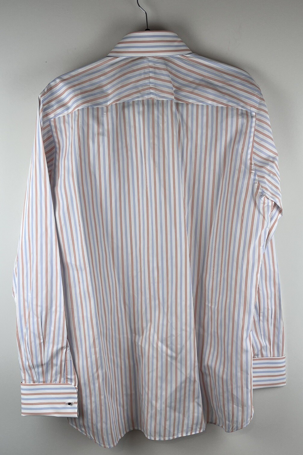 Robert Talbott Bespoke Large White Blue Orange St… - image 10