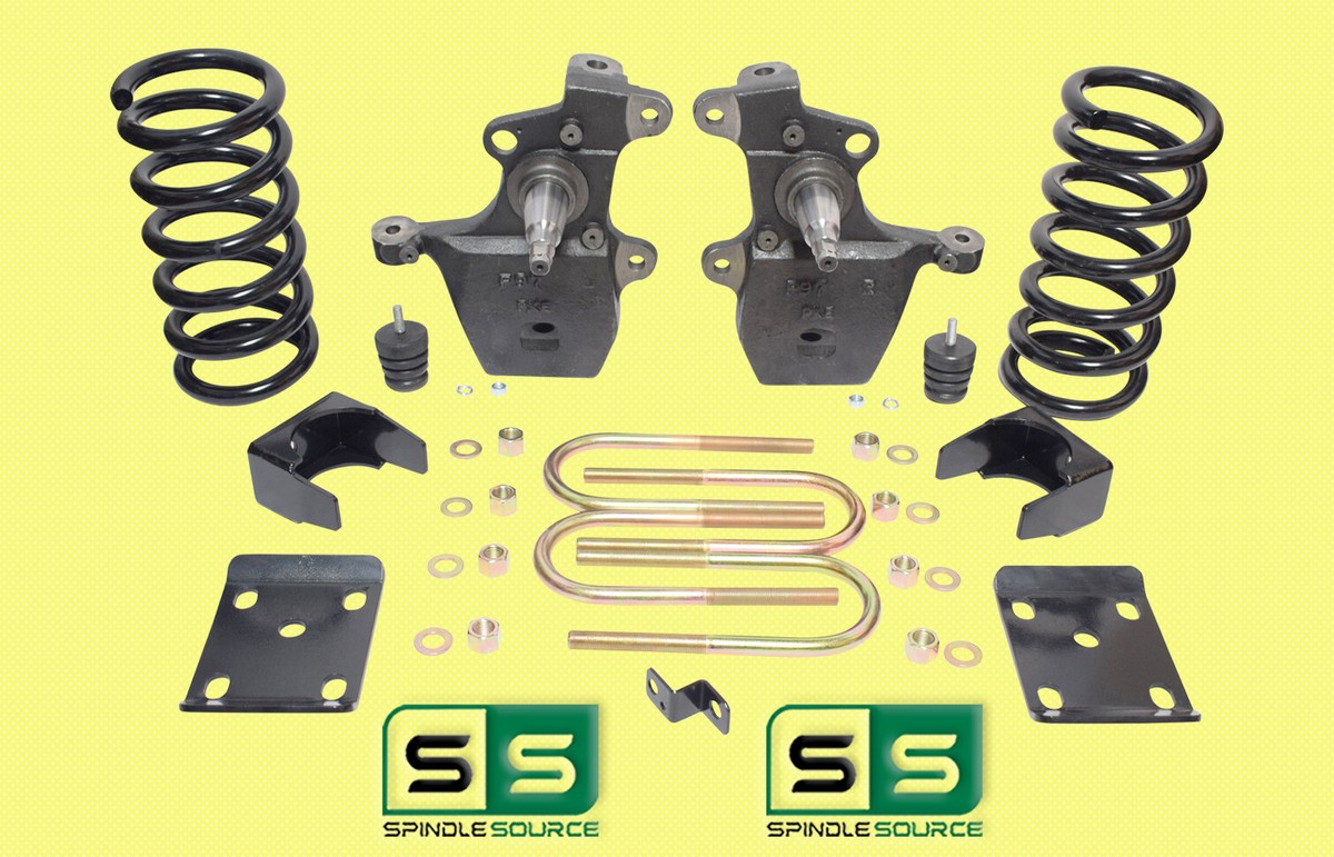 3/6 Inch Drop Kit – Rear Axle Flip Kit + Front Drop Coils – For 1997-2003 Ford F150 V6 2WD