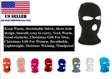 3 Hole Full Face Mask Ski Mask Winter Cap Balaclava Beanie Tactical Hat