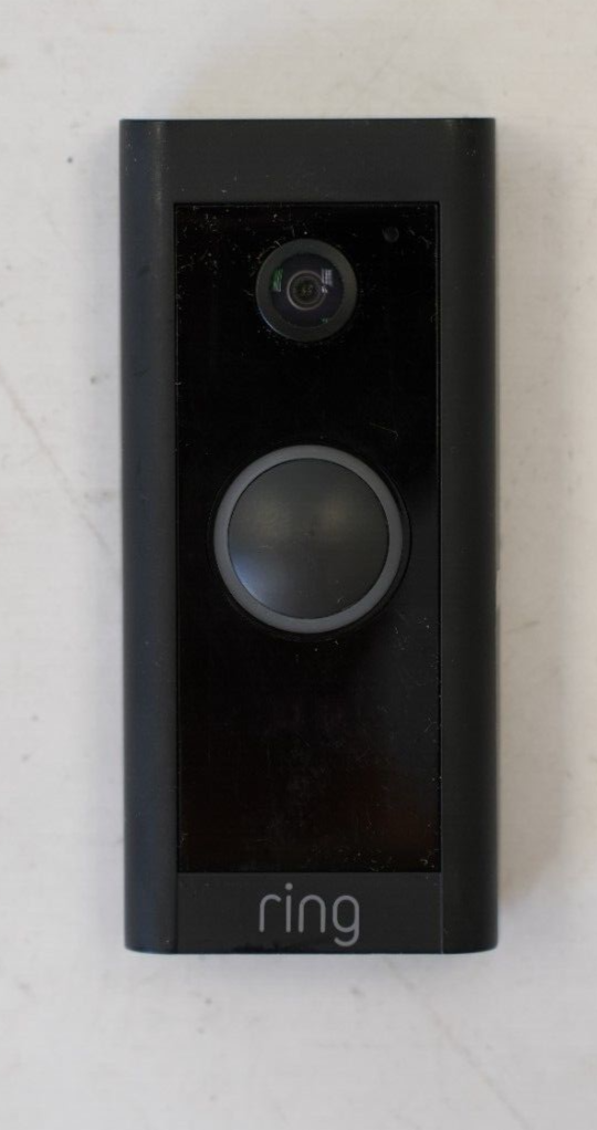 Ring Video Recording Doorbell Wired Camera Only Black WiFi Compatible