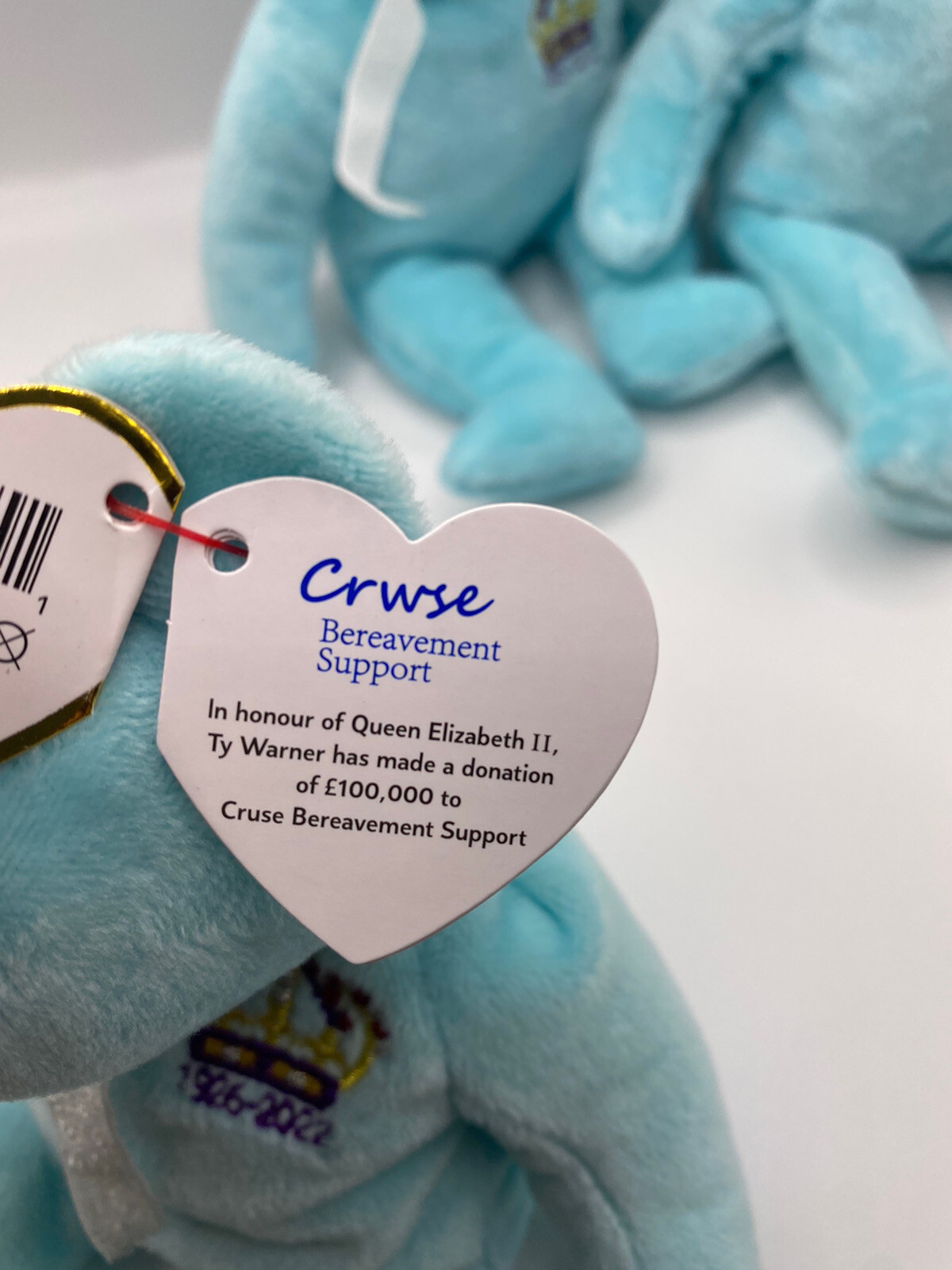 Ty Beanie Baby Queen Elizabeth II the Bear (UK Exclusive) ALL 3