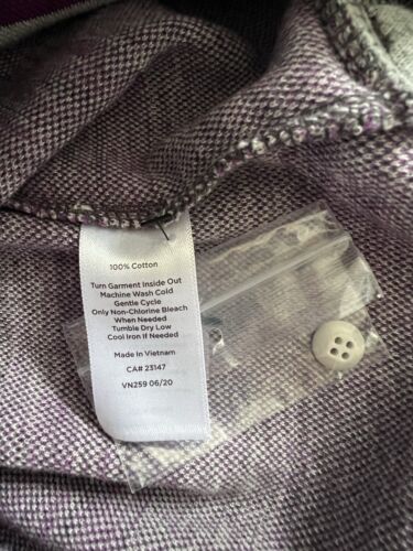 NEW T By Talbots 100% Cotton Mixed Stripe Button Detail Pullover Top - Large - Picture 4 of 6