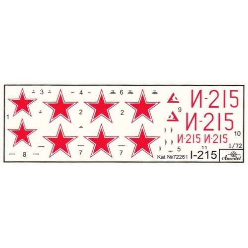 Amodel 72261 Plastik Modellflugzeug Bausatz Maßstab 1:72 Alexeyev I-215 Modellbausatz - Bild 12 von 24