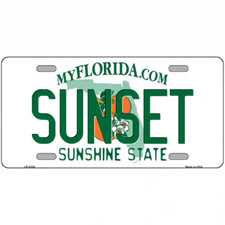 Sunset Florida Metal Sign