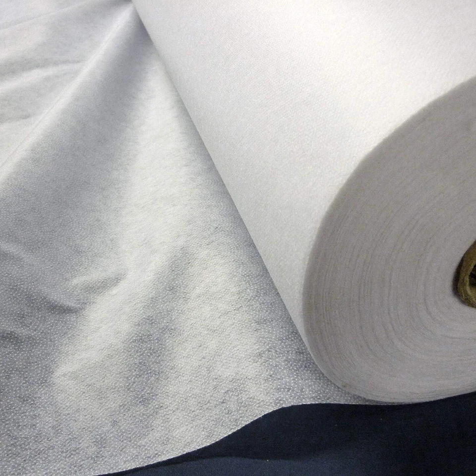 THE FABRIC GUYS Iron On 150cm Wide Fusible Interfacing Fabric White Lightweight Per Metre