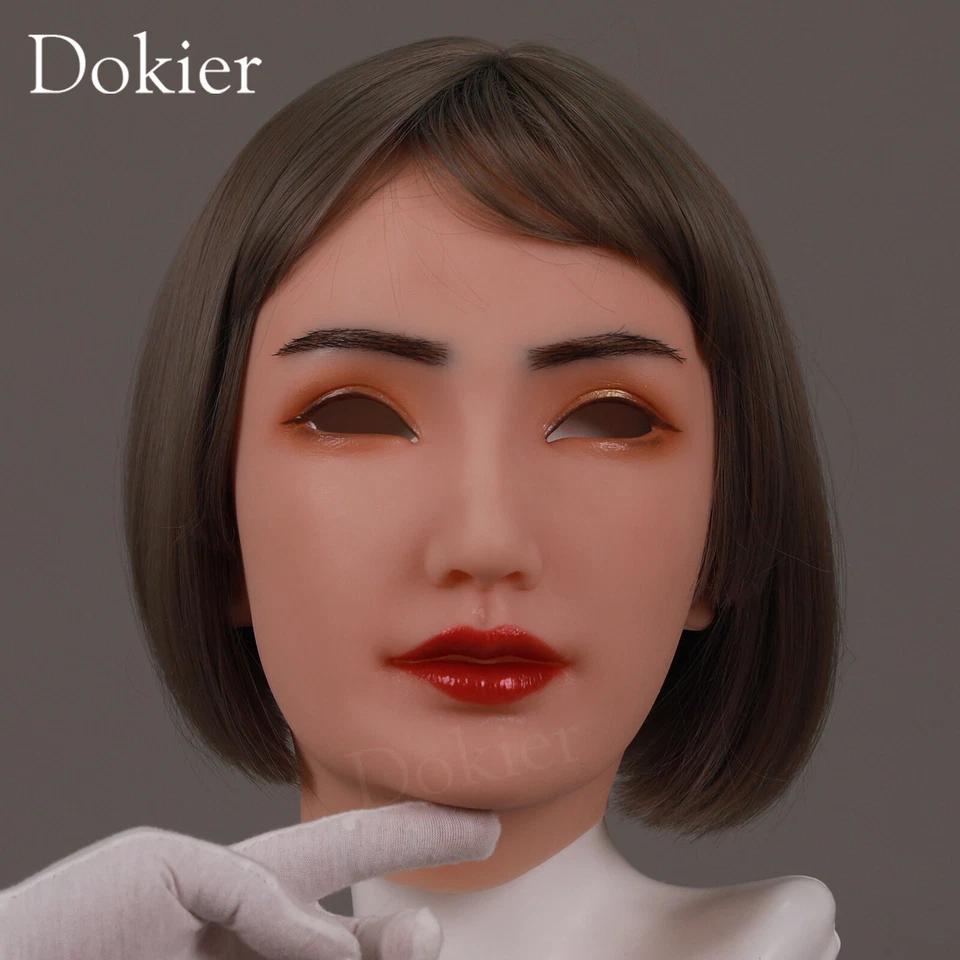 Dokier 8th No oil Realistic Silicone Female Mask Full Face Mask For Crossdresser - Image 3 of 4
