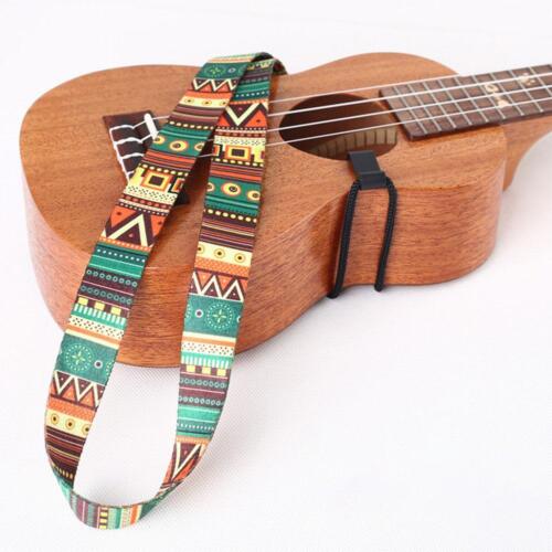 Sangle de guitare motif ethnique style hawaïen sangle ukulélé réglable avec crochet V0E2 - Photo 1 sur 11