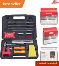 Chainsaw Chain Sharpening Kit - Includes Files, Handles, Depth Gauge & More