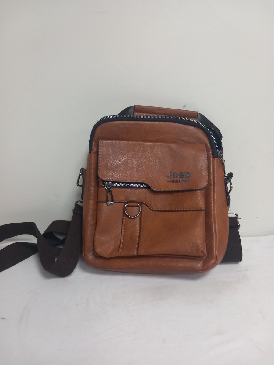 Leather Bag Jeep Brand Purses Jeep BULUO Man Leather Messenger Bag