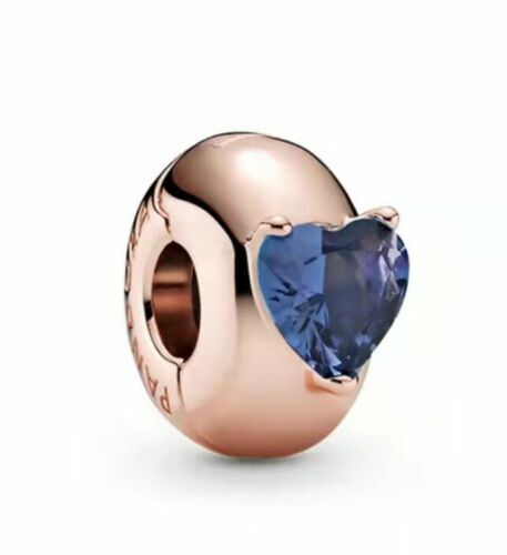 Genius Pandora 14k Rose Gold Blue Heart 