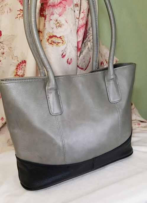 AMERI LEATHER Pebbled Leather Shoulder Tote Handb… - image 2