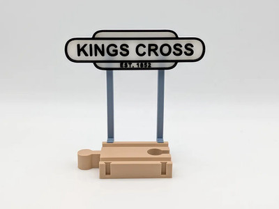 Custom Toy Train Station Sign with Track   Personalize Your Railway! (Brio & IKE