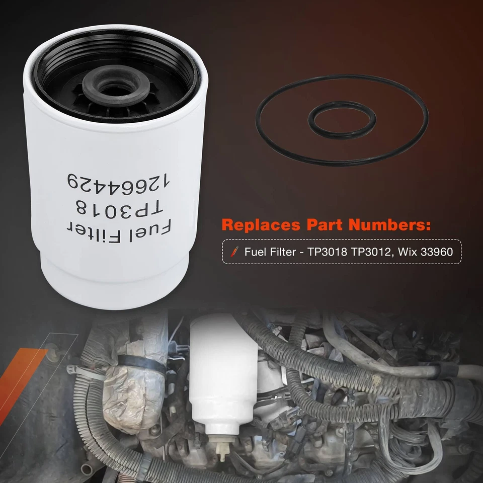 6.6L Duramax Diesel Fuel Filter Kit For 01-16 Chevy Silverado 3500 Express 2500 - Image 3 of 4