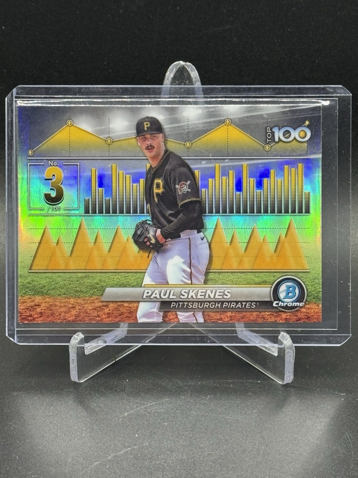 2024 Bowman Scouts Top 100 #BTP-3 Paul Skenes (RC) Pittsburgh Pirates