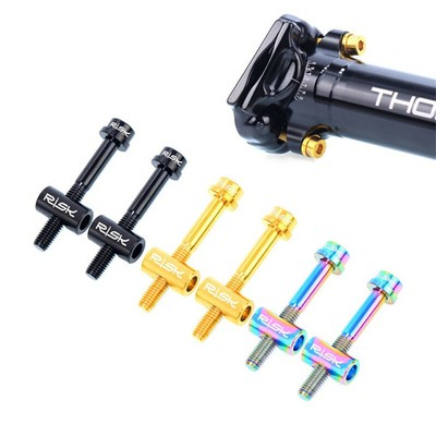 RISK 2pcs M4x26mm Titanium Alloy Bolts f// Mountain Bike Oil Disc Pad MTB Bicycle