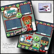 QUARANTINE CORONA 2 premade scrapbook pages printed QUARANTINED CHERRY 0144