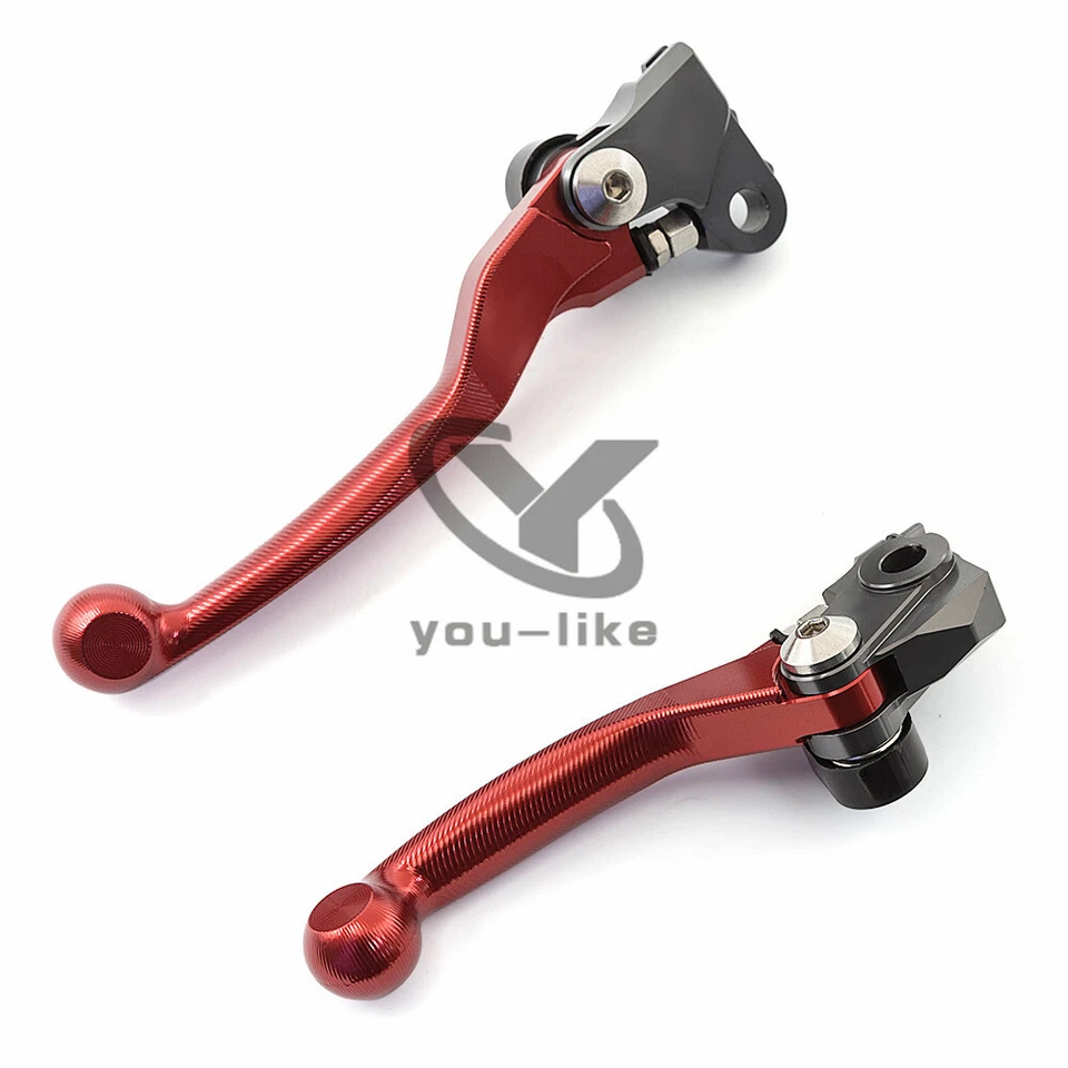 CNC Red 3D Pivot Clutch Brake Lever For YZ250F 01-06 YZ426F/450F 01 02 03 04-07 - Image 2 of 4