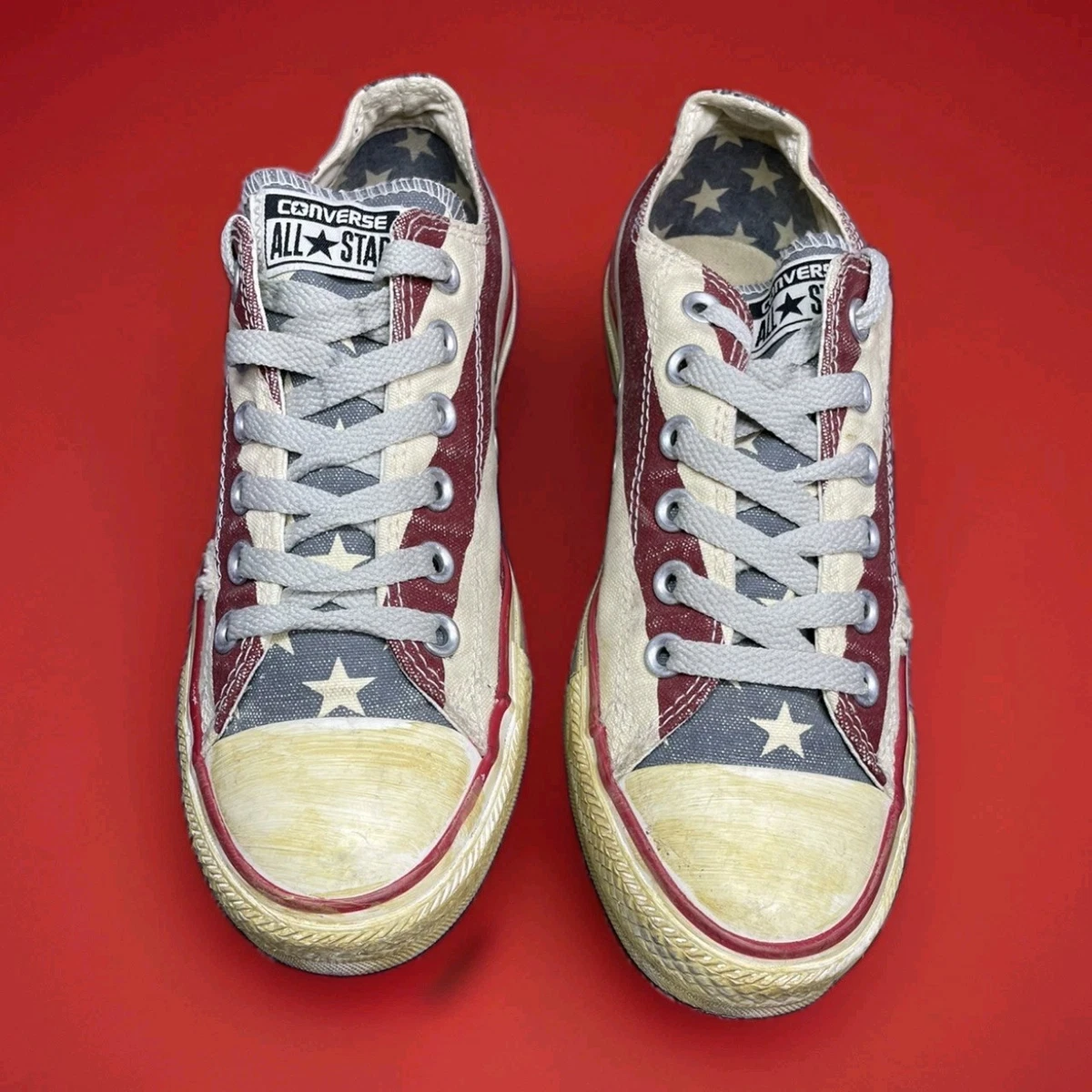 adidas gazelle silver green womens Patriotic USA Stars & Stripes  Freaky Shoes
