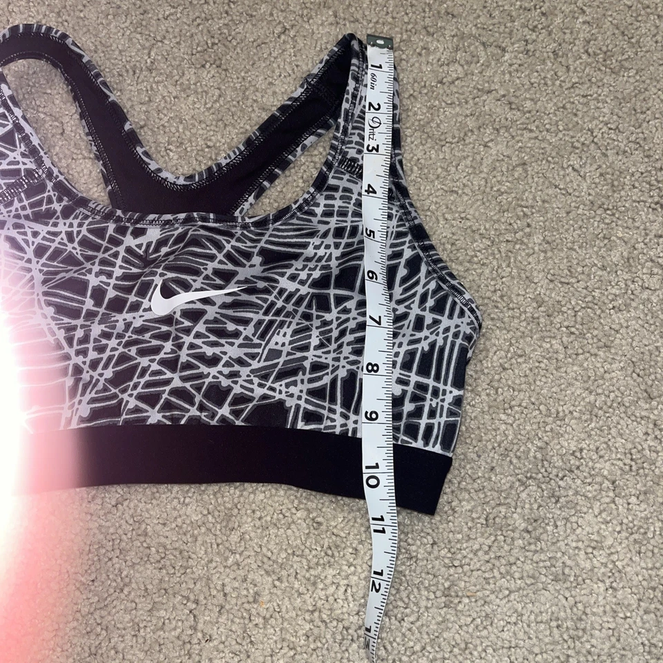 Nike Women's Size Small  Sports Bra Dri-Fit Yoga Top White Black - Image 2 of 4