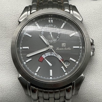 Louis Bolle Summit Mens Watch 39mm Gray Dial Automatic Power Reserve Date