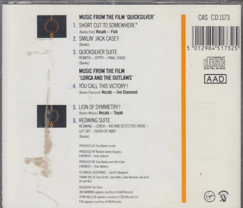 TONY BANKS "Soundtracks" CD-Album - Bild 2 von 2