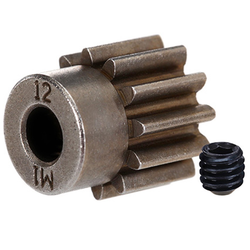 Traxxas 6485X - Steel Pinion Gear, 1.0 Metric Pitch 5mm Shaft, 12T & Set Screw