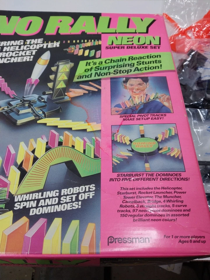 Domino Rally Delux Neon Vintage Game 1990 - Image 3 of 4