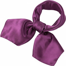 Womens 23.6 inch Satin Silk Feeling Formal Square Neck Scarf Head Hair Wraps Ker