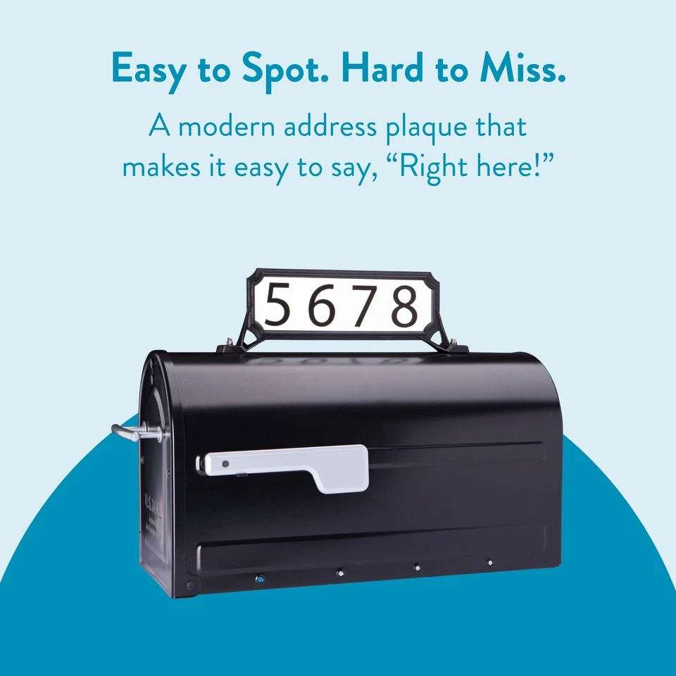 Placa de dirección 3460B Manhattan, pequeña, negra Foto 3 de 4