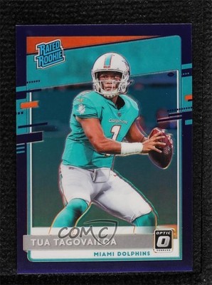 2020 Panini Donruss Optic Purple Prizm 34/50 Tua Tagovailoa #152 Rookie RC 0rm0