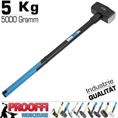 Profi Vorschlaghammer 5000 Gr. Schlosser Hammer Werkstatt Fäustel Fiberglas 5 Kg