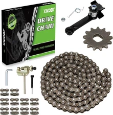 25H Chain 132 Link 13T Sprocket Chain Tensioner Kit For Razor MX650 MX500 MY1020