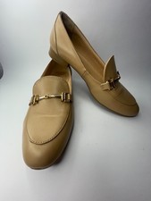 Beige Leather Horsebit Loafers Women's Size EU 37 US 6.5-7 - Lightly Used.