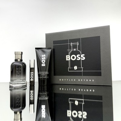 Hugo Boss BOSS BOTTLED BEYOND 3pc Set 3.3oz EDP Spr + 3.3oz S/Gel + 10ml Travel