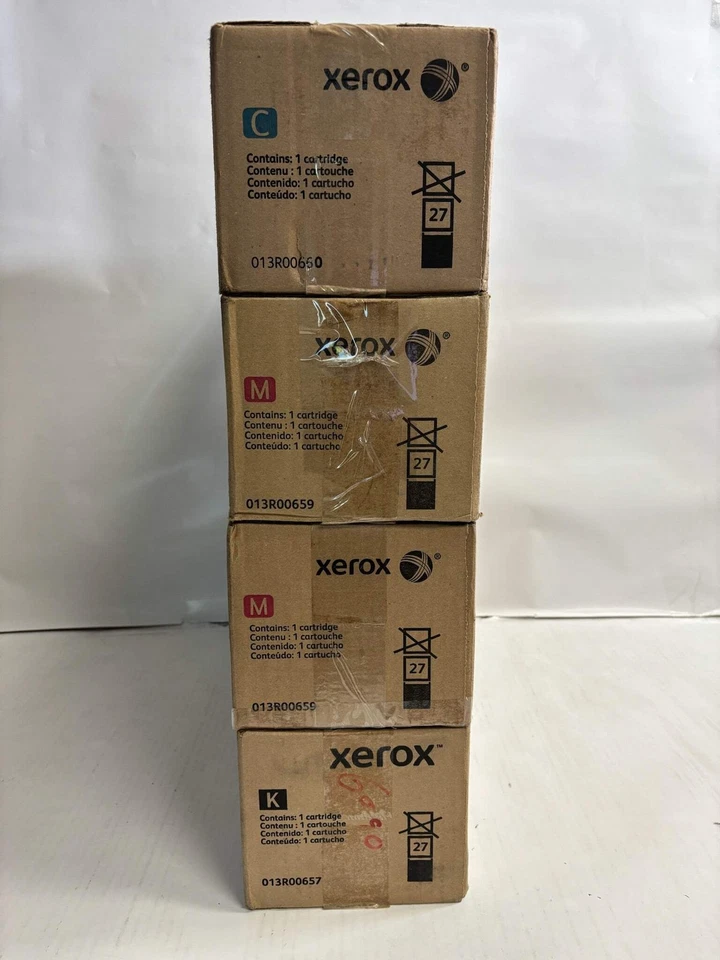 4 tambores nuevos OEM Xerox WC7120,7125,7220,7225 CMMK 013R00657,659,660 (sin amarillo) Foto 2 de 4
