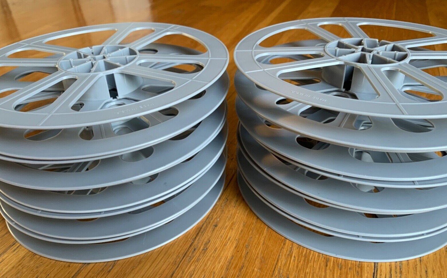 16mm 400 Ft. Grey Plastic Movie Film Reels - 10-Reel Pack, 16mm 400'