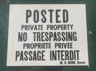 Lot of 2 Signs Private Property & No Hunting  Newport VT Area M. H. Dunn C. 1970 — photo 3
