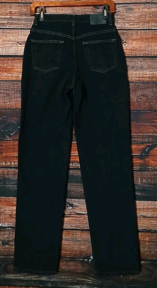Calvin Klein Vintage 90s Jeans Size 4 Easy Fit High Rise Relaxed Mom Black Denim - Image 4 of 4