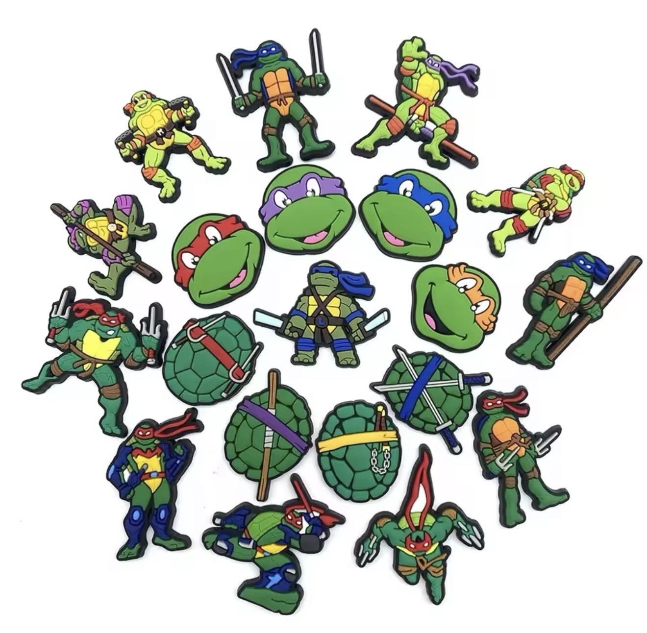 16pc Teenage Mutant Ninja Turtles Croc Charms