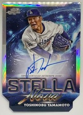 2025 Topps Cosmic Chrome Yoshinobu Yamamoto Stella Nova Auto Dodgers